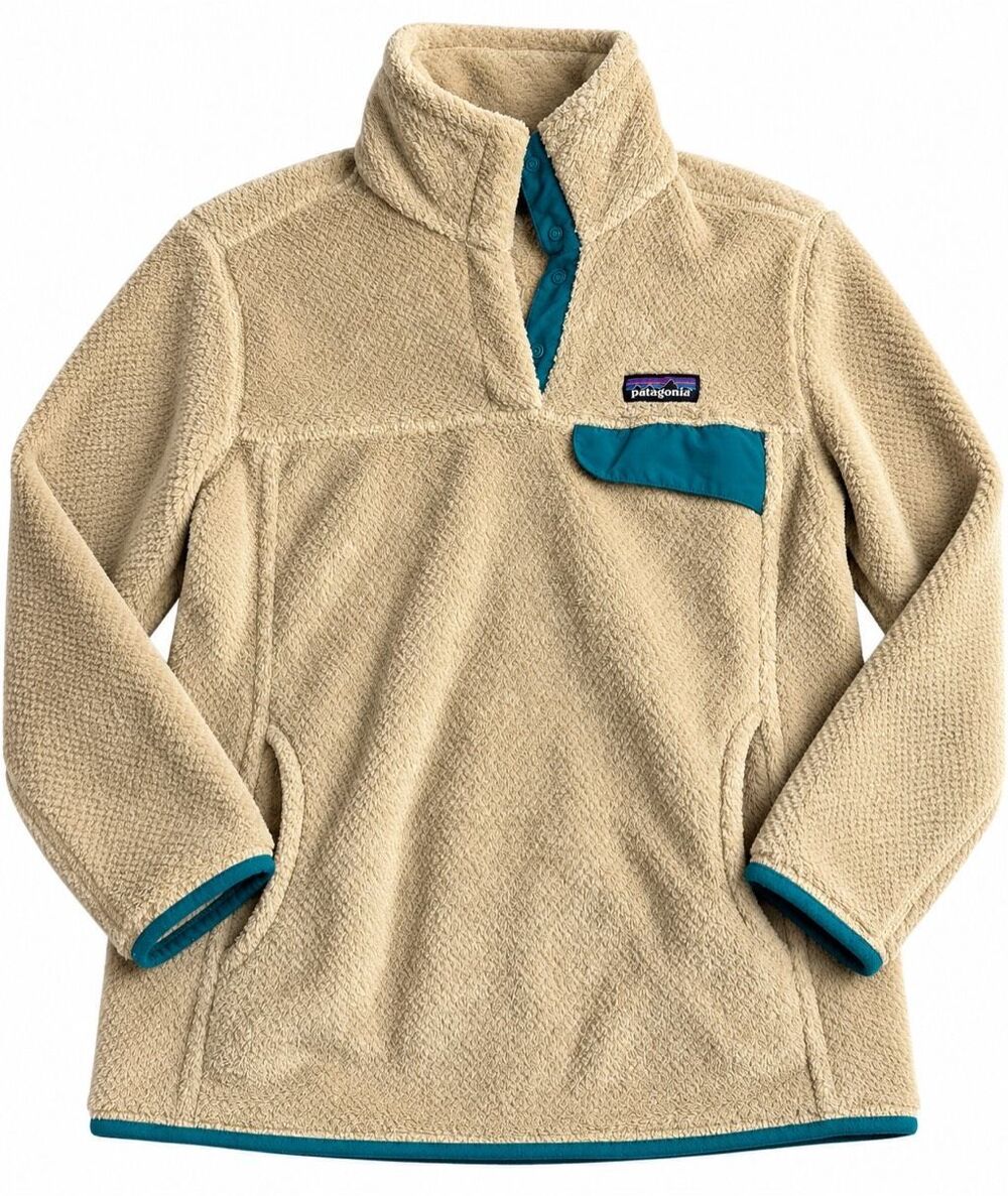 Patagonia Women's Re-Tool Snap-T Fleece Pullover Oatmeal Beige Size Medium